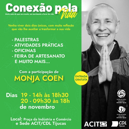 Conexão pela vida! - Com a participação online de Monja Coen